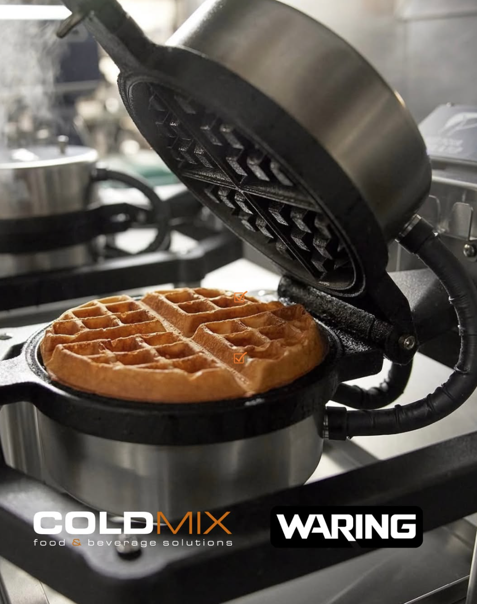 Waffles perfeitos, produção sem interrupções.